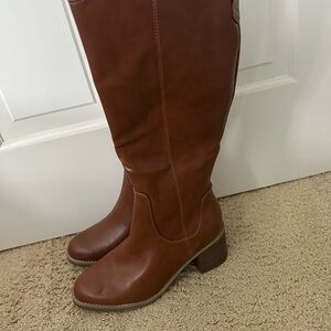 Brown Tall Heeled Boots